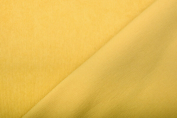 Velours Côtelé 16 Côtes Jaune
