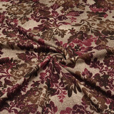 Invernale Jersey Kwiaty Marrone Rosso Vino Invernale Jersey Kwiaty Marrone Rosso Vino