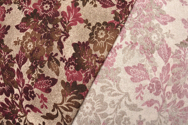 Winter Jersey Kwiaty Bruin Wijnrood Winter Jersey Kwiaty Bruin Wijnrood