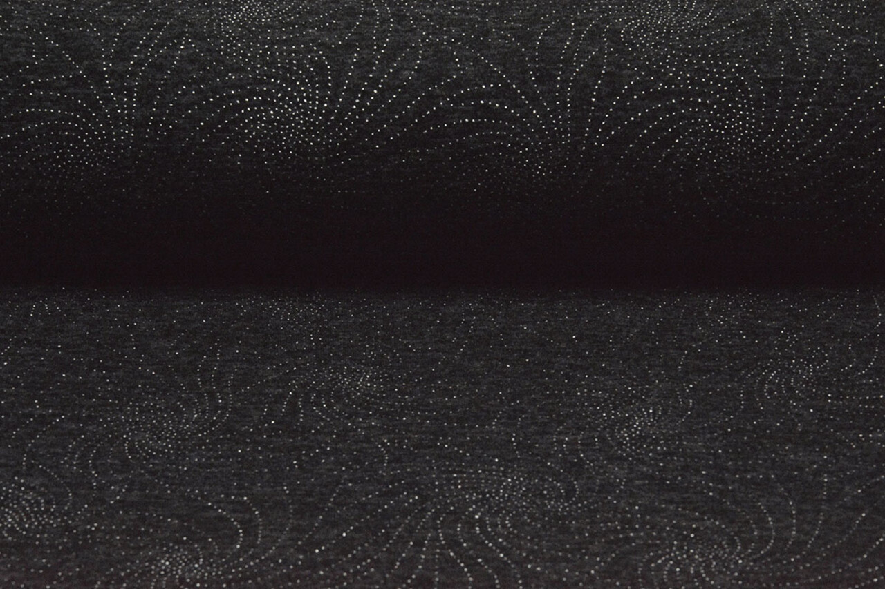 Jersey Silver Drop Sparkle Antraciet Melange