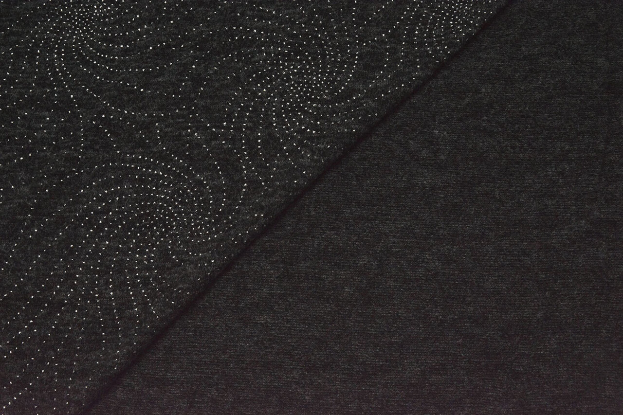 Jersey Argento Drop Sparkle Antracite Mélange Jersey Argento Drop Sparkle Antracite Mélange
