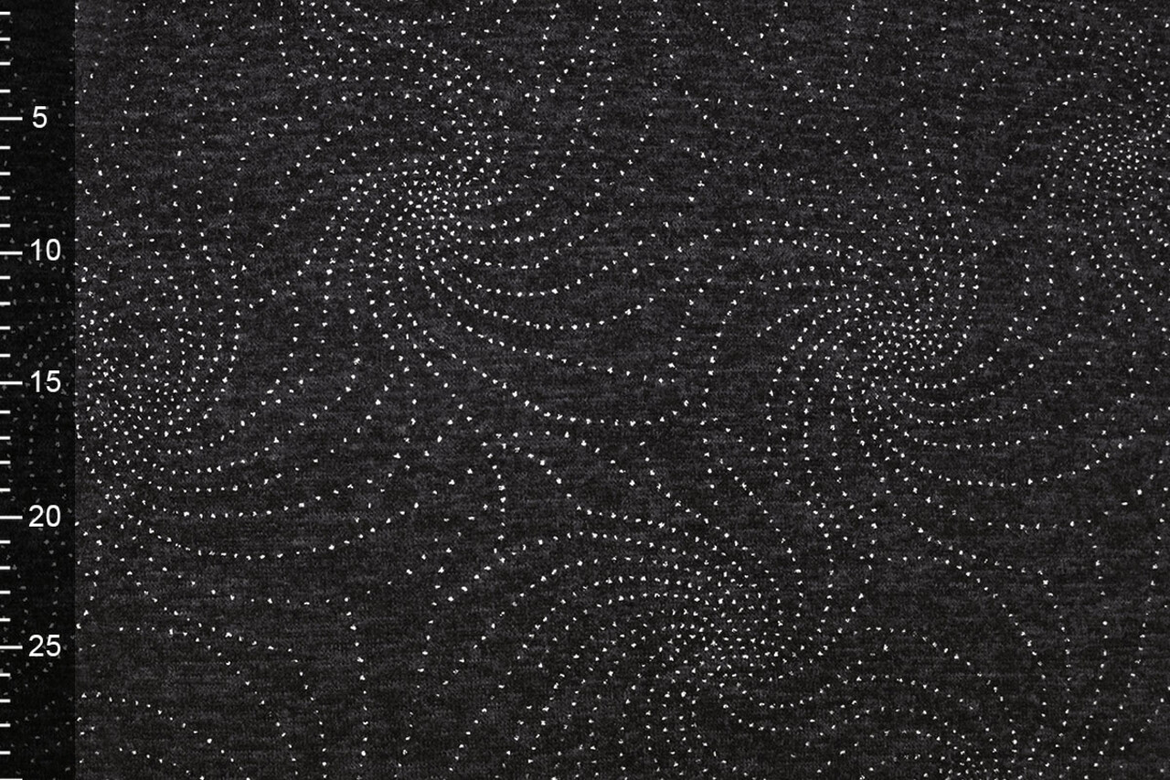 Jersey Silver Drop  Sparkle Anthrazit Melange