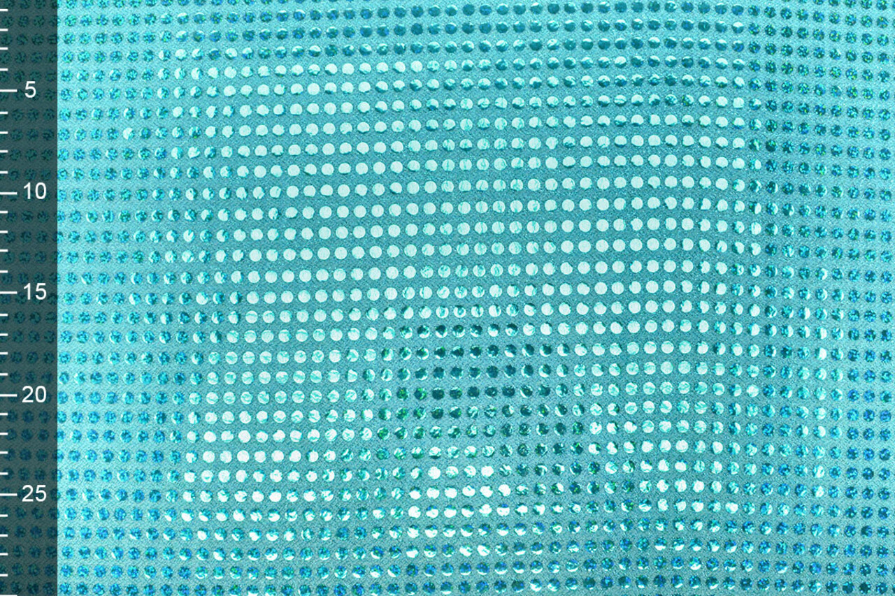 Glitter Sequins on Lurex Light Aqua
