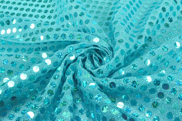 Glitter Sequins on Lurex Light Aqua Glitter Sequins on Lurex Light Aqua