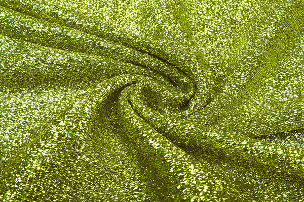 Knitted Glitter Metallic Lime Green