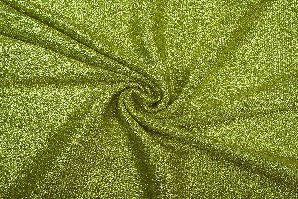 Knitted Glitter Metallic Lime Green