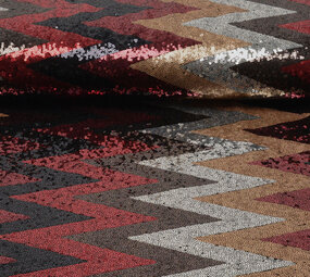 Pailletten auf Netz Zick-Zack Mao Multicolor 1 Pailletten auf Netz Zick-Zack Mao Multicolor 1