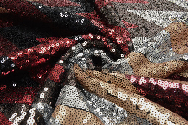 Paillettes su Mesh Zigzag Mao Multicolore 1 Paillettes su Mesh Zigzag Mao Multicolore 1