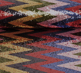 Paillettes su Mesh Zigzag Mao Multicolore 2 Paillettes su Mesh Zigzag Mao Multicolore 2
