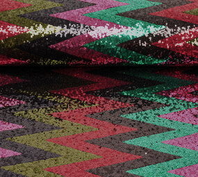 Paillettes su Mesh Zigzag Mao Multicolore 3 Paillettes su Mesh Zigzag Mao Multicolore 3
