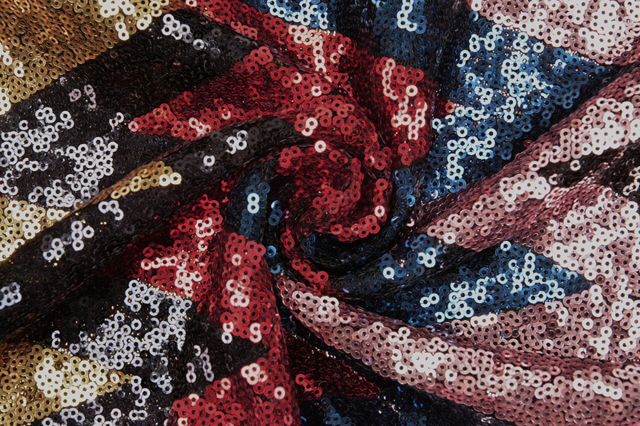 Pailletten op Mesh ZigZag Mao Multicolor 4