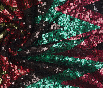 Sequins on Mesh ZigZag Mao Multicolor 5