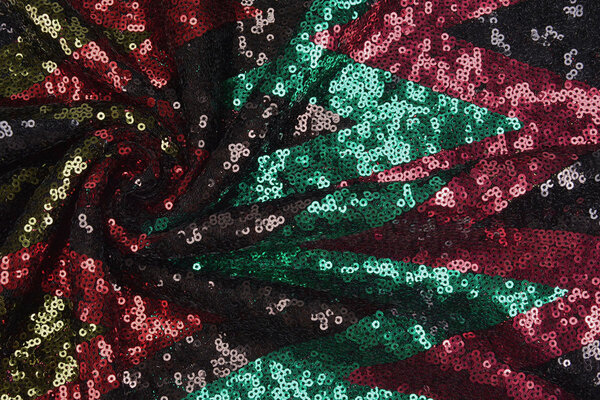 Paillettes sur Résille Zigzag Mao Multicolore 5 Paillettes sur Résille Zigzag Mao Multicolore 5