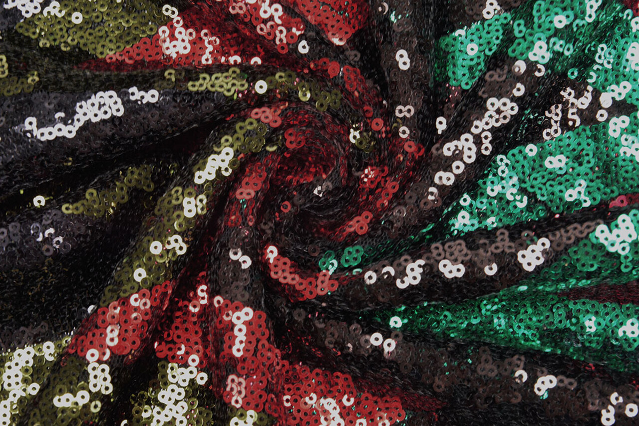 Lentejuelas sobre Malla ZigZag Mao Multicolor 5 Lentejuelas sobre Malla ZigZag Mao Multicolor 5