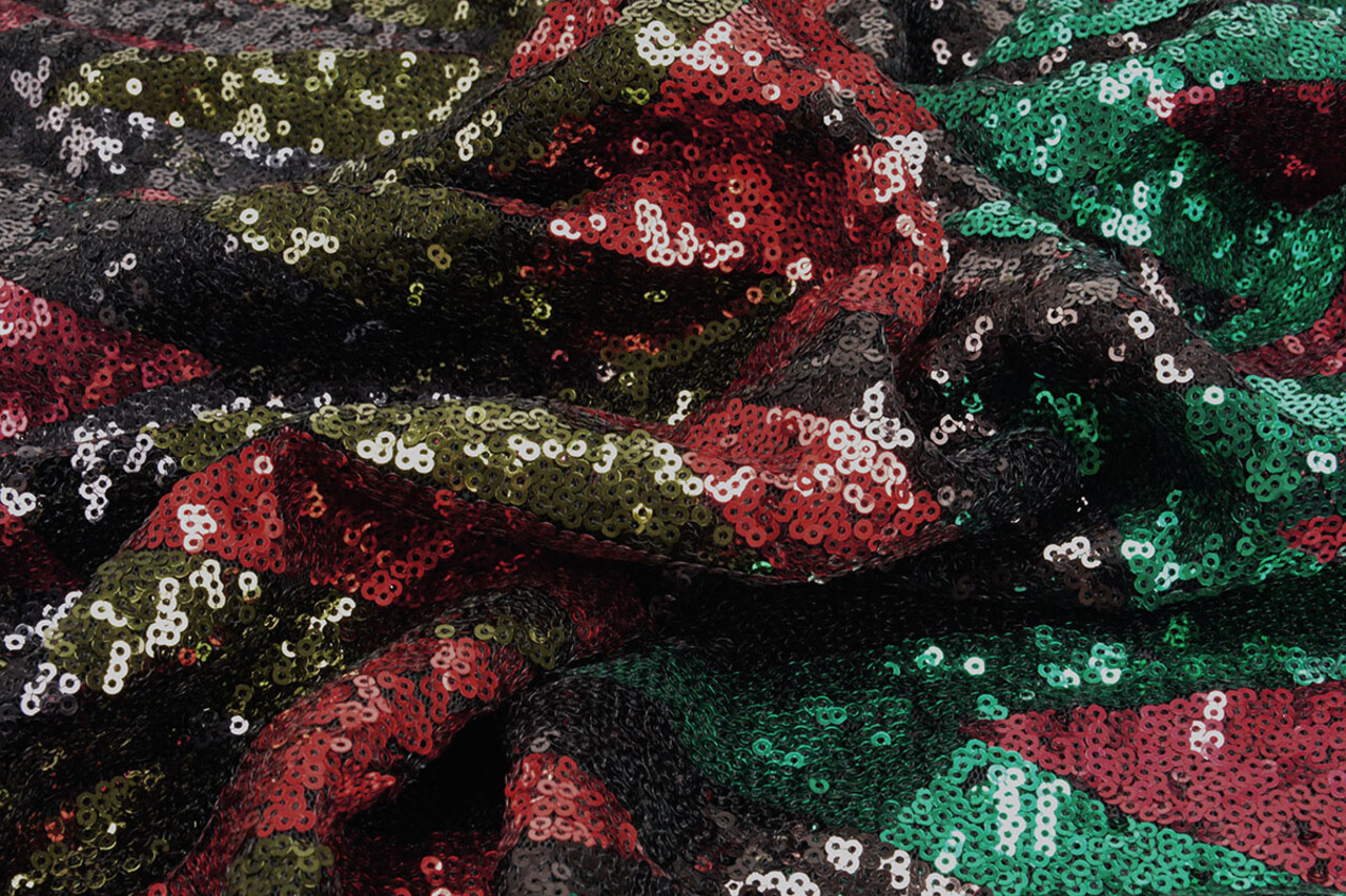 Pailletten auf Netz Zick-Zack Mao Multicolor 5 Pailletten auf Netz Zick-Zack Mao Multicolor 5