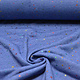 Sweatstoff Alpenfleece Star Drops Foil Blau Melange