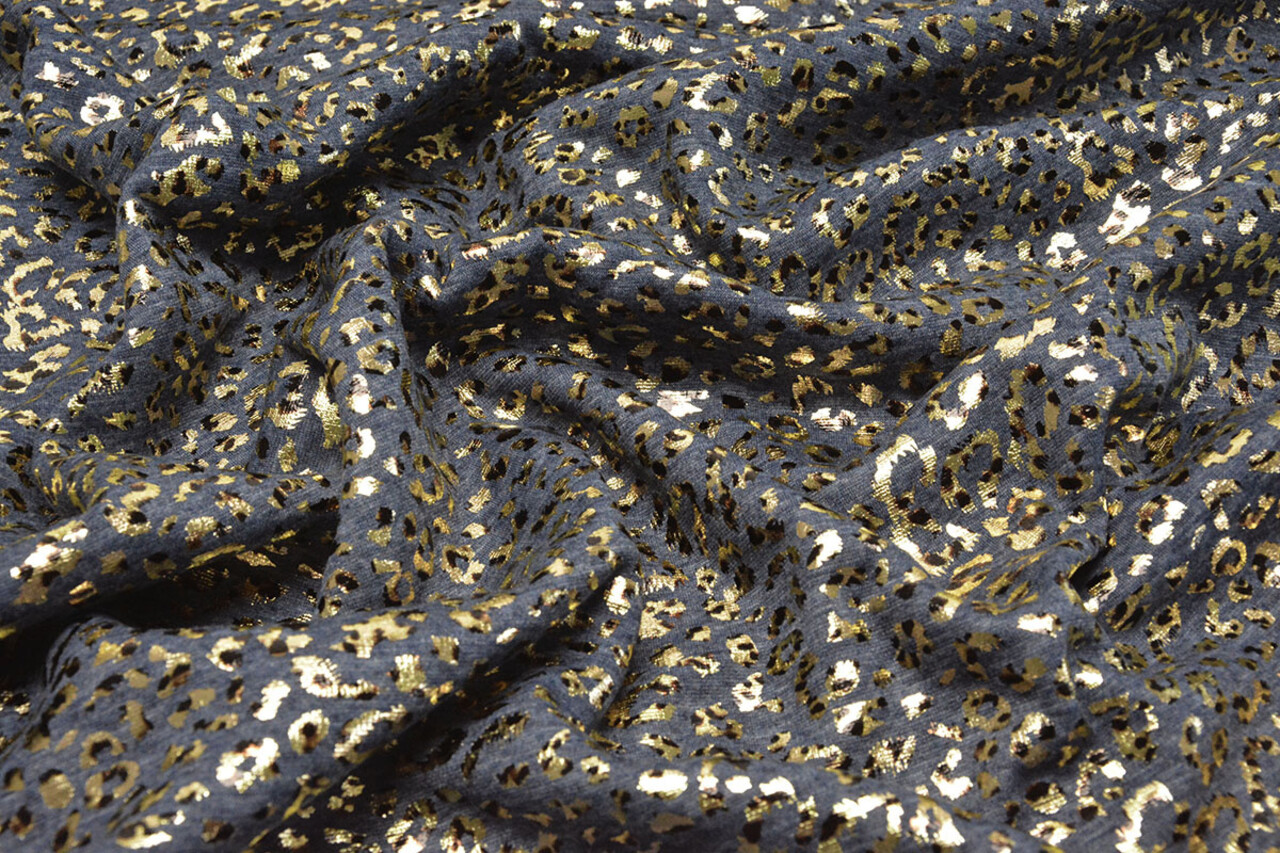 Jogging Alpenfleece Panther Foil Navy Blue Melange Jogging Alpenfleece Panther Foil Navy Blue Melange