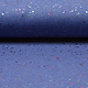 Sweatstoff Alpenfleece Paint Drops Foil Blau Melange