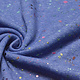 Sweatstoff Alpenfleece Paint Drops Foil Blau Melange