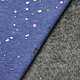 Sweatstoff Alpenfleece Paint Drops Foil Blau Melange