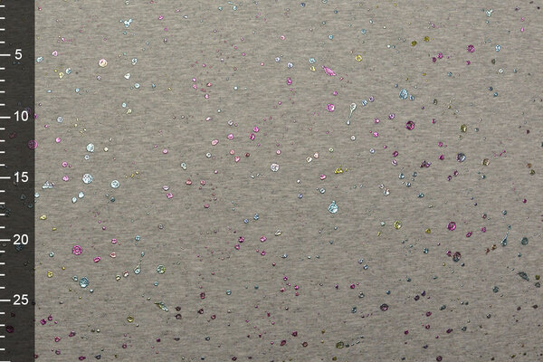 Jogging Alpenfleece Paint Drops Foil Grijs Melange