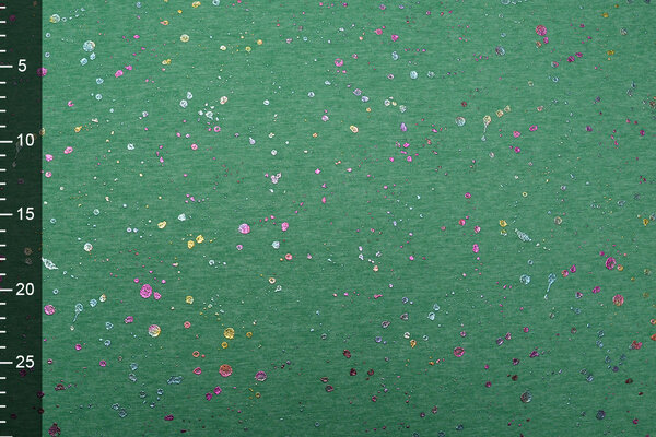 Jogging Alpenfleece Paint Drops Foil Green Melange Jogging Alpenfleece Paint Drops Foil Green Melange