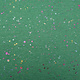 Sweatstoff Alpenfleece Paint Drops Foil Grün Melange