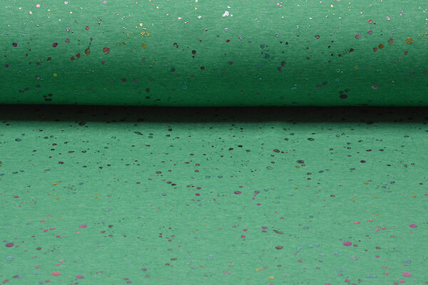 Jogging Alpenfleece Paint Drops Foil Green Melange Jogging Alpenfleece Paint Drops Foil Green Melange