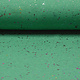 Sweatstoff Alpenfleece Paint Drops Foil Grün Melange