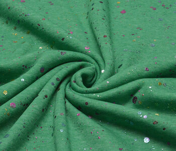 Jogging Alpenfleece Paint Drops Foil Green Melange