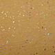 Sweatstoff Alpenfleece Paint Drops Foil Ockergelb Melange