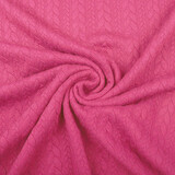 Knitted Cable Fabric Tricot Fuchsia Knitted Cable Fabric Tricot Fuchsia