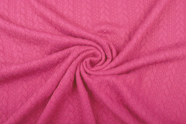 Knitted Cable Fabric Tricot Fuchsia Knitted Cable Fabric Tricot Fuchsia