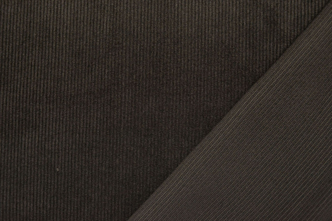 12 W Cordstoff Dunkelbraun
