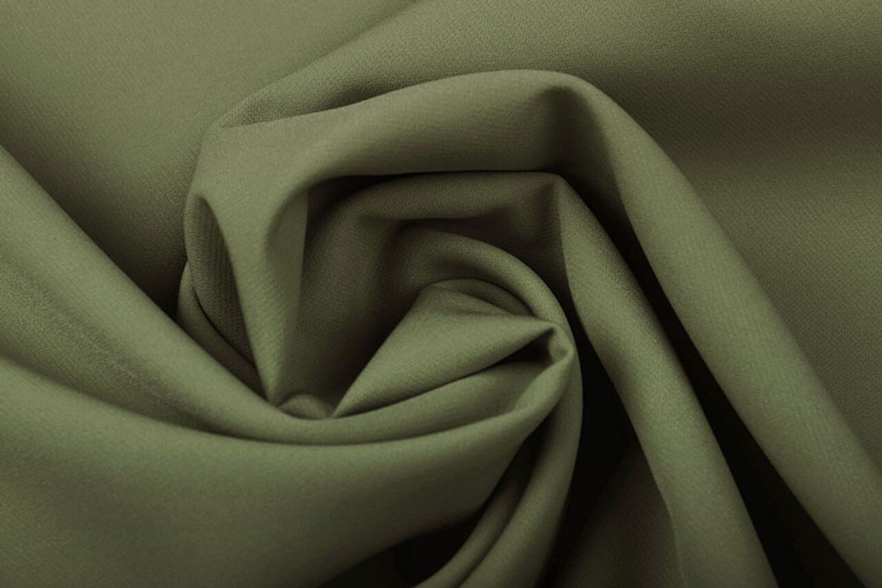 Crêpe Elasticizzato in 2 Direzioni Verde Army Chiaro Crêpe Elasticizzato in 2 Direzioni Verde Army Chiaro