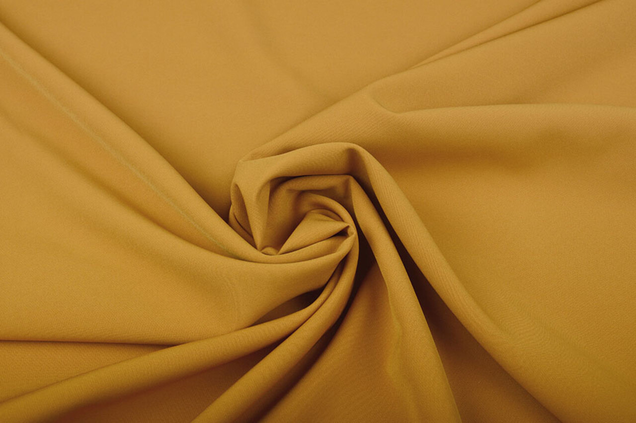 Crepe Stretch Ocher Yellow