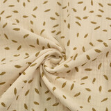 Oeko-Tex®  Double Gauze Fabric Little Feathers Naturel