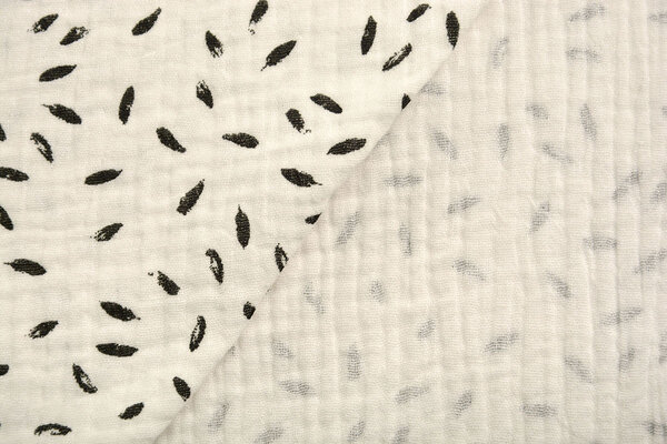Oeko-Tex® Coton Double Gaze Tissu Petit Veertjes Blanc Cassé Oeko-Tex® Coton Double Gaze Tissu Petit Veertjes Blanc Cassé