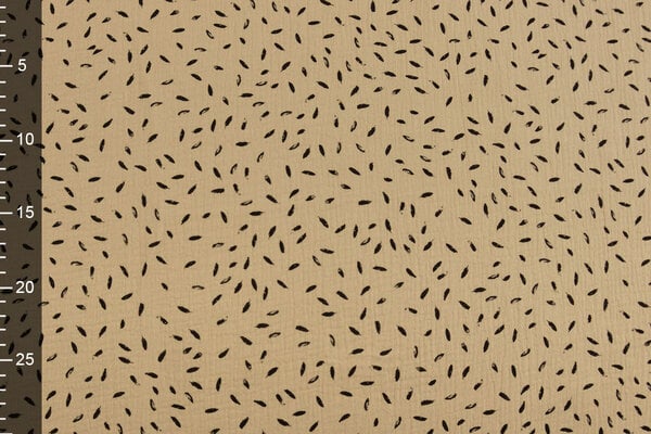 Oeko-Tex®  Double Gauze Fabric Little Feathers Sand Oeko-Tex®  Double Gauze Fabric Little Feathers Sand