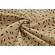 Oeko-Tex® Coton Double Gaze Tissu Petit Veertjes Sable Oeko-Tex® Coton Double Gaze Tissu Petit Veertjes Sable