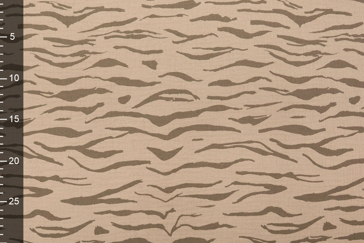 Oeko-Tex®  Double Gauze Fabric Zebraorint Grey
