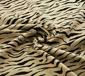 Oeko-Tex®  Hydrofiel Stof Zebraprint Zand Oeko-Tex®  Hydrofiel Stof Zebraprint Zand