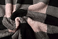 Curly Teddy Large Checkered Pink Grey Curly Teddy Large Checkered Pink Grey