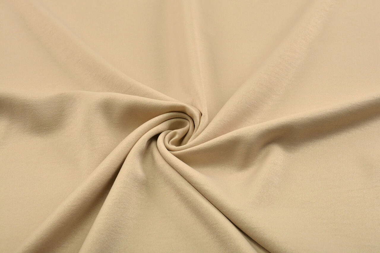 Crinkle Crepe Satin Mat Beige Crinkle Crepe Satin Mat Beige