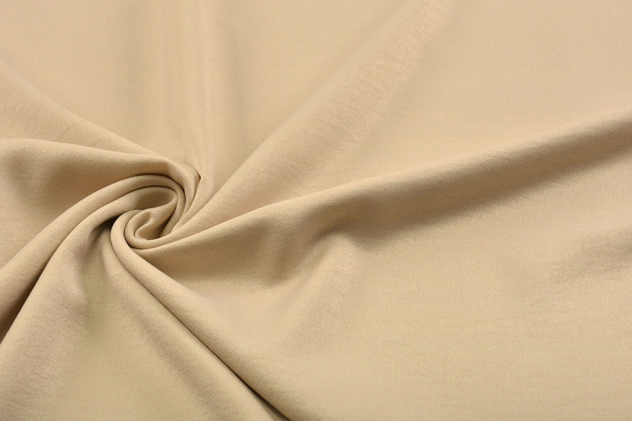Crinkle  Krepp Satin Matt Beige