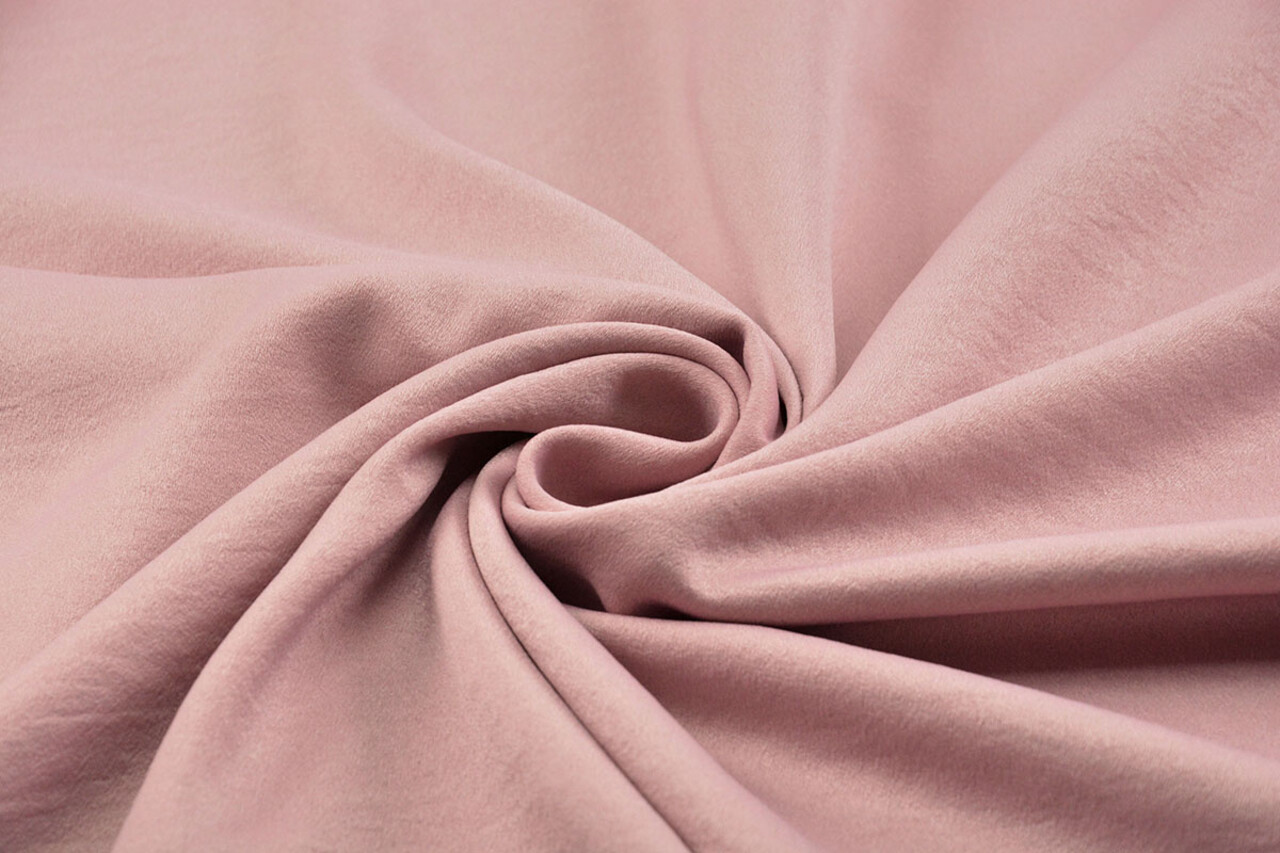 Crêpe Froissé Satin Crêpe Mat Rose Poudré Crêpe Froissé Satin Crêpe Mat Rose Poudré