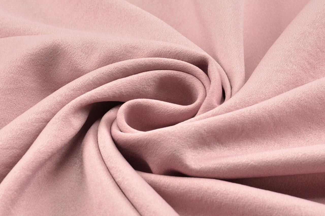 Crinkle  Krepp Satin Matt  Puderrosa