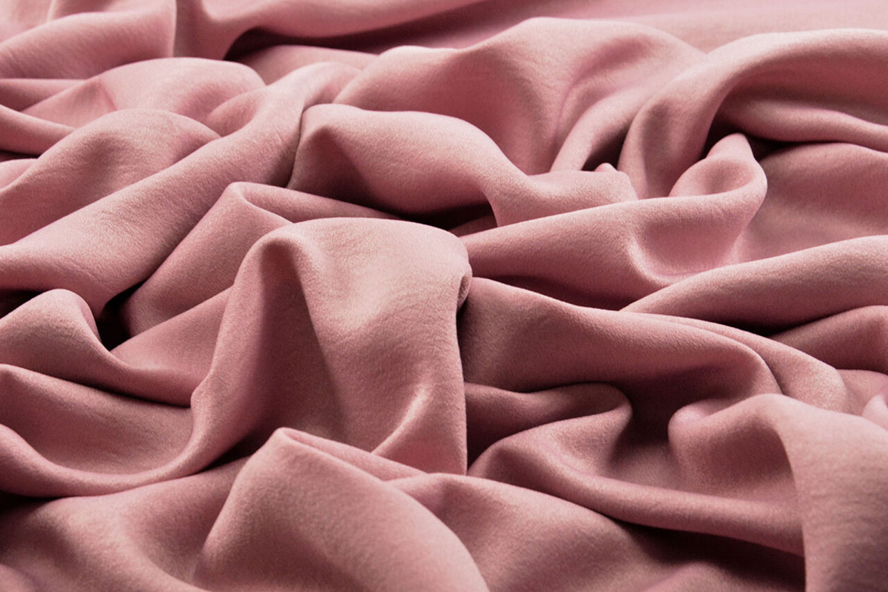Crinkle Crepe Satin Mat Old Pink