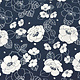 Cupro Fabric Printed Tyambo Navy Blue