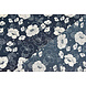 Cupro Tessuto Stampato Tyambo Blu Navy Cupro Tessuto Stampato Tyambo Blu Navy